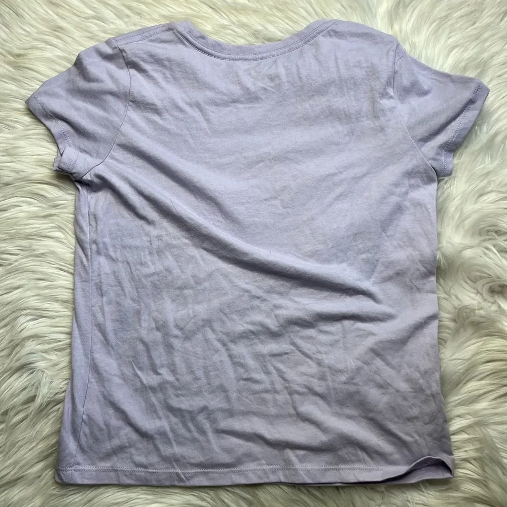 Old Navy Summer Short Sleeve T Shirt Set Cream & Purple Size XL / Large
